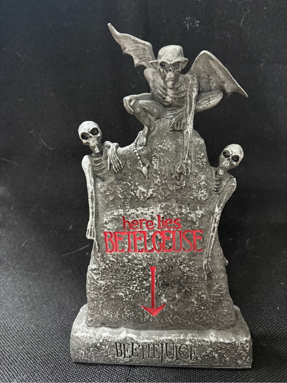 Spirit Gray and Red Beetlejuice Tombstone Decor